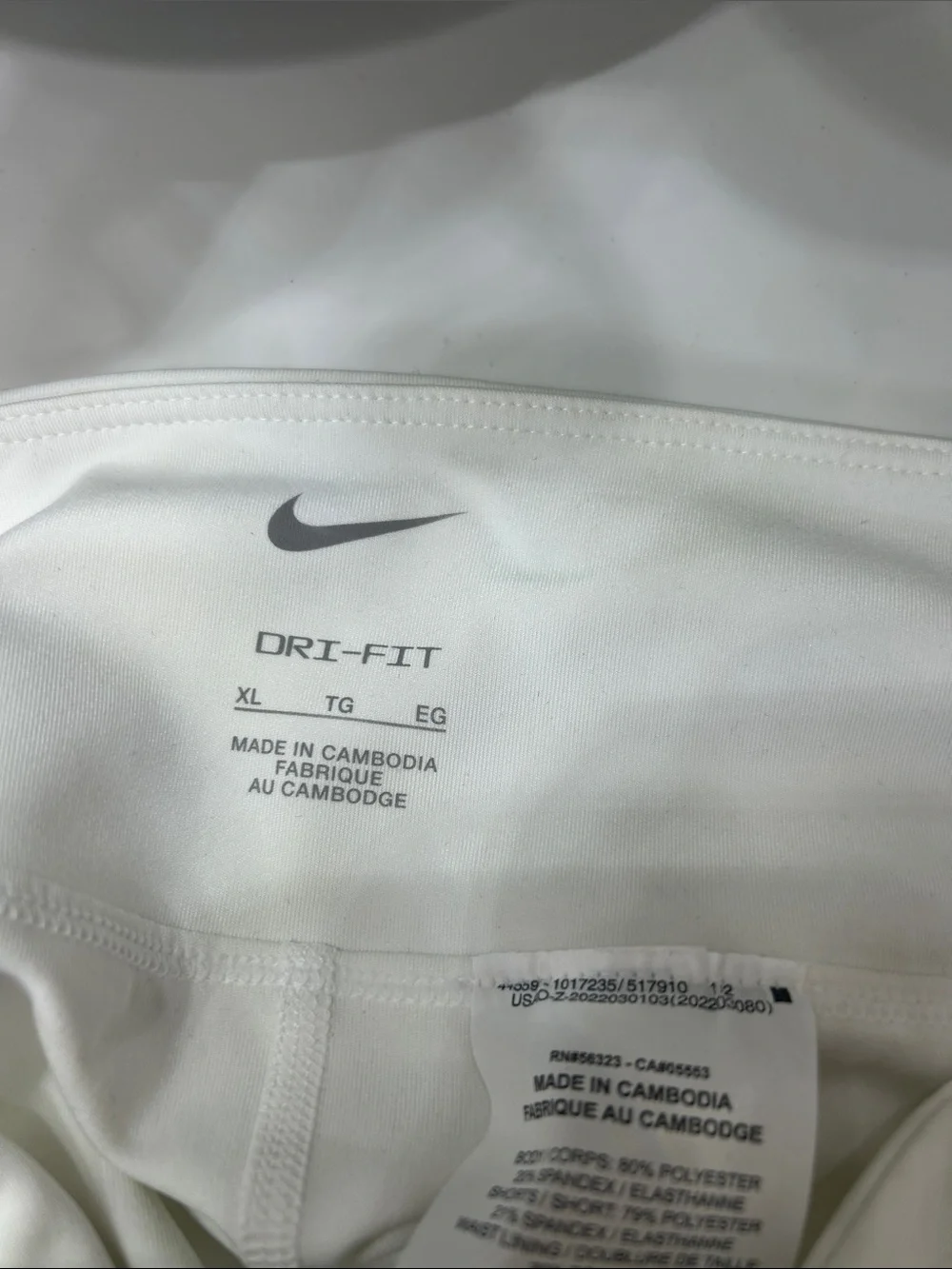 Nike White Women’s Pleated Tennis Skort with Swoosh